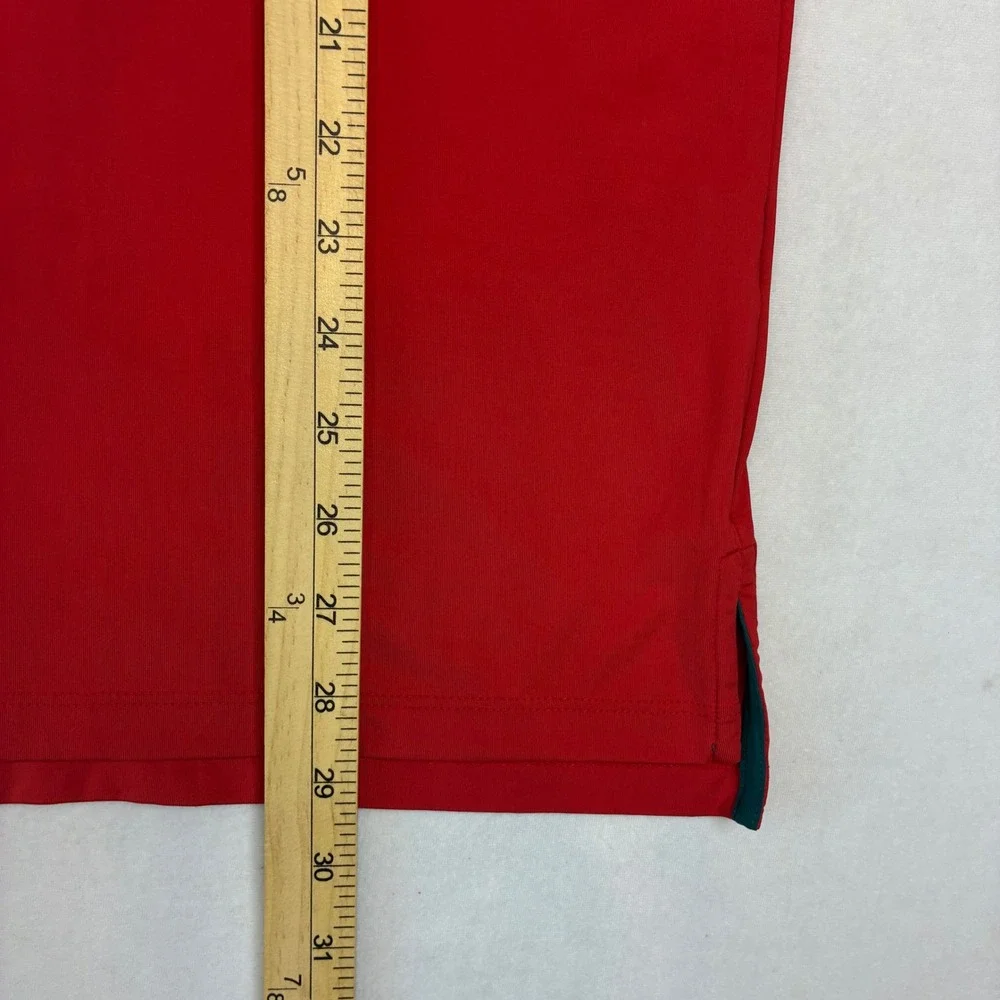Greyson Polo‎ Shirt Mens Large Red Performance Short Sleeve Wolf Logo Golf Sport